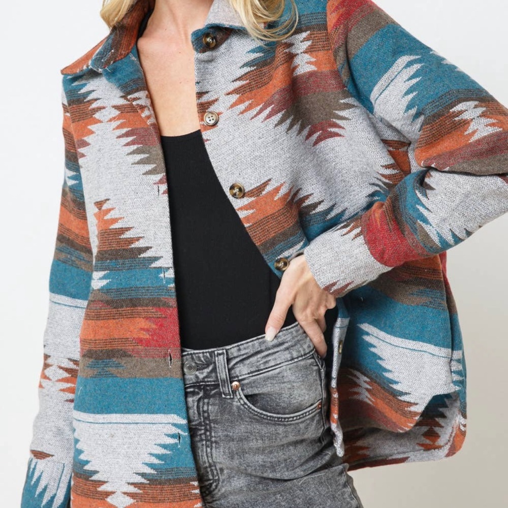 Aztec Rancher Yellowstone Shacket Jacket - Picture 6 of 12
